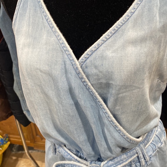 Cloth And Stone Chambray Belted Dress 👗 Size Large - Picture 4 of 13